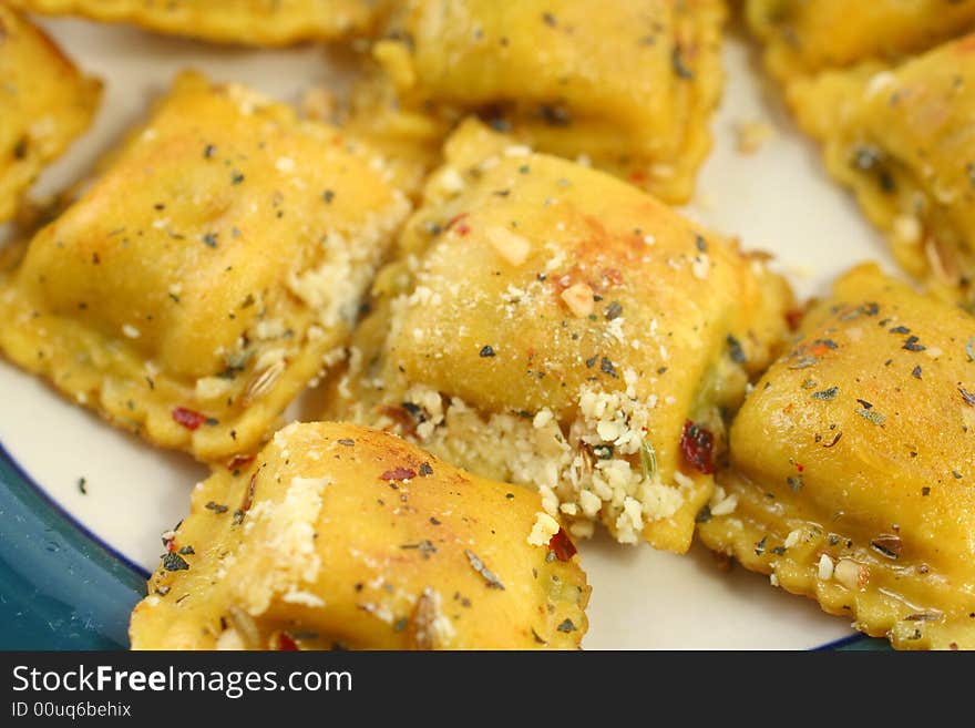 Ravioli on a plate