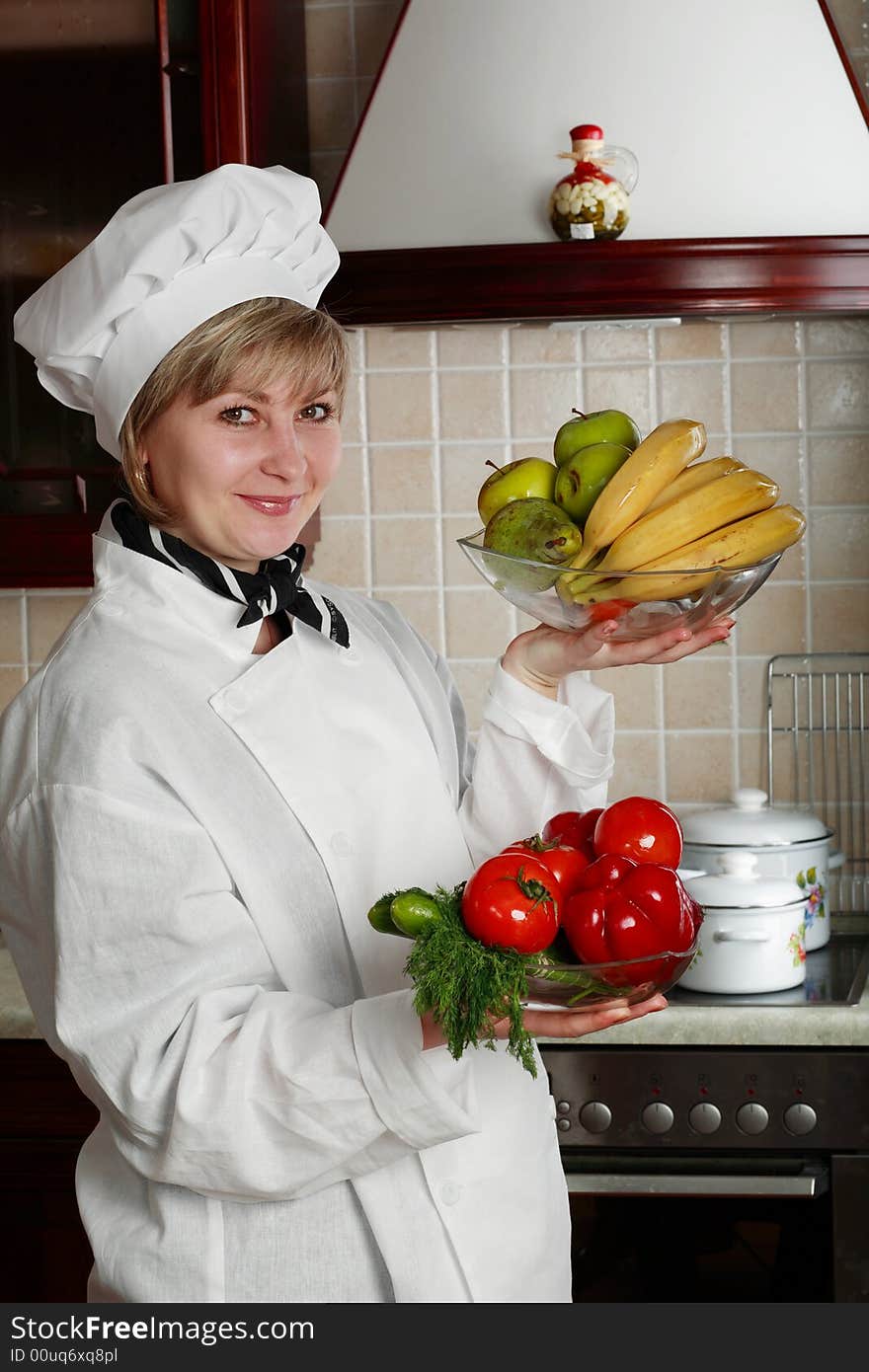 Cook cooking on the kitchen. Cook cooking on the kitchen