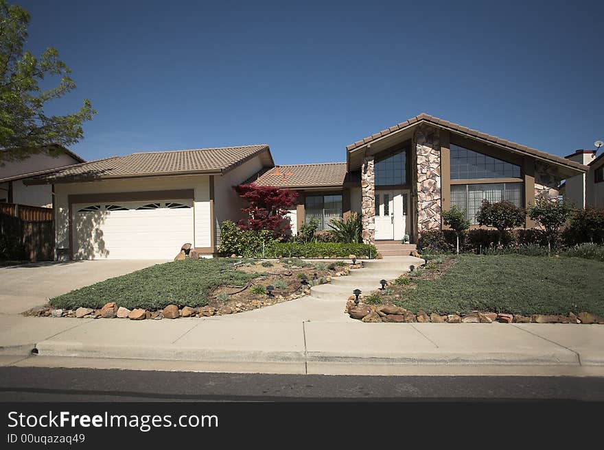 Shot of a Northern California Suburban Home. Shot of a Northern California Suburban Home