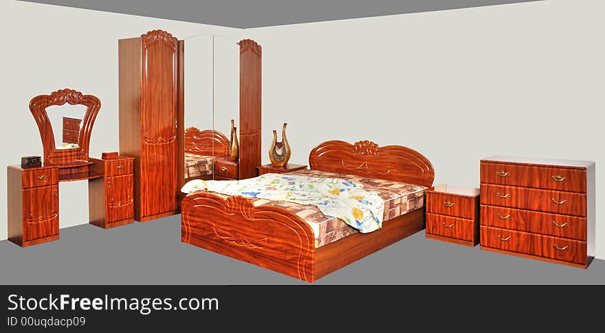 An image of bedroom with furniture