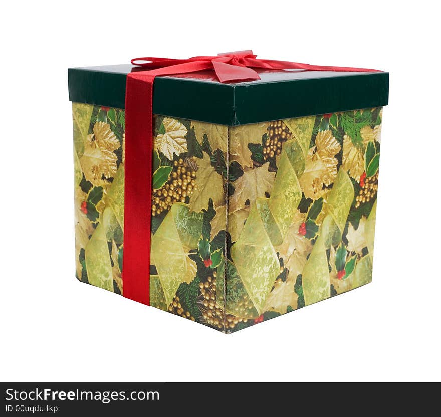 An image of isolated box for present. An image of isolated box for present