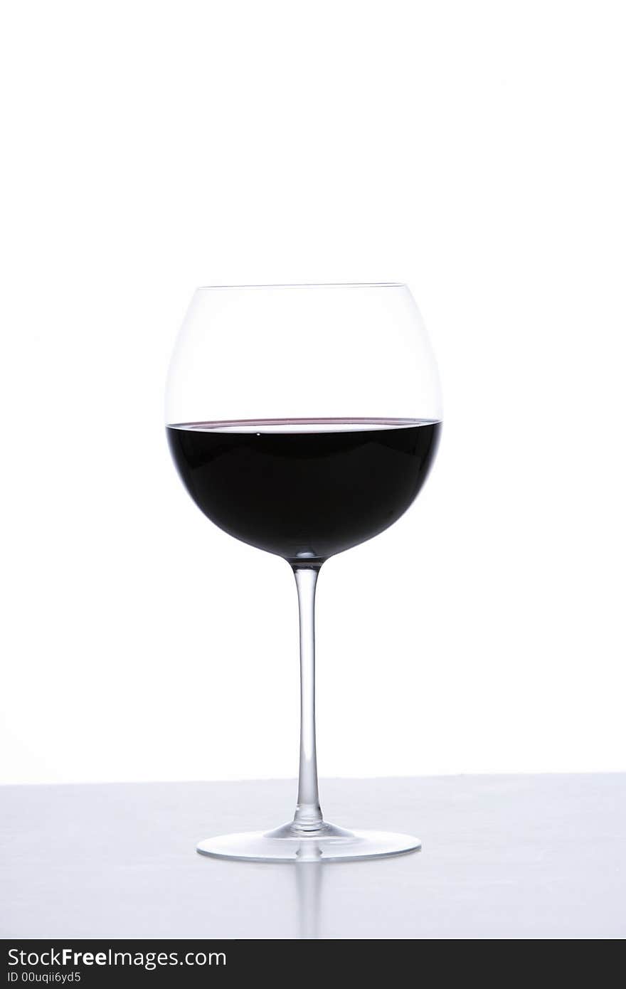 Glass of red wine