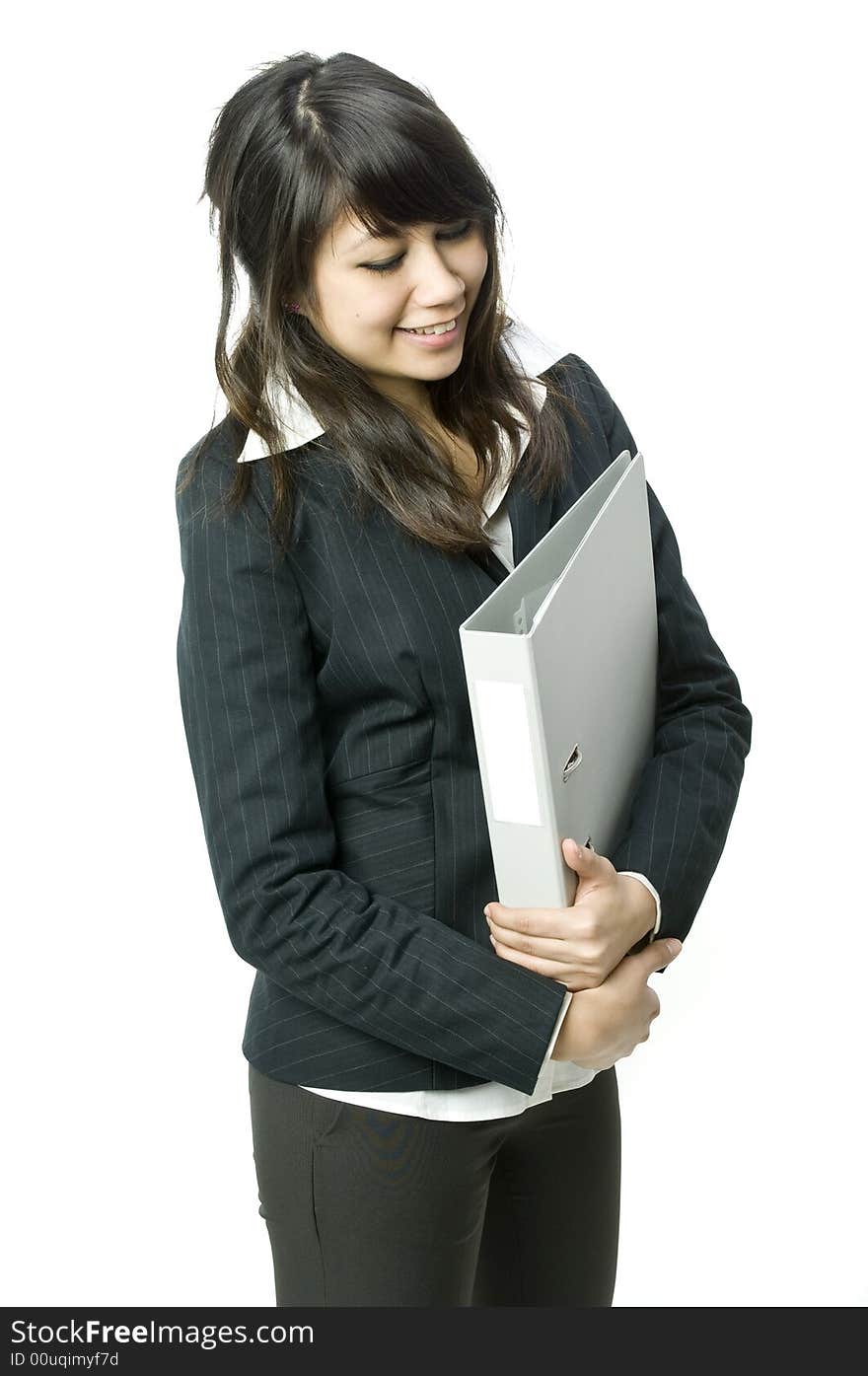 Young Business Executive with file