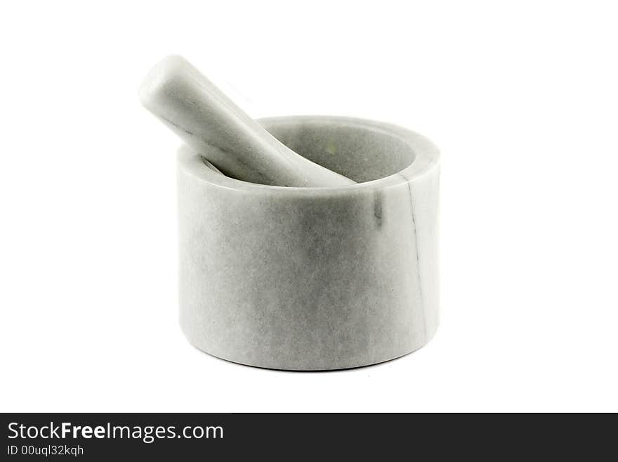 Mortar and Pestle isolated on white