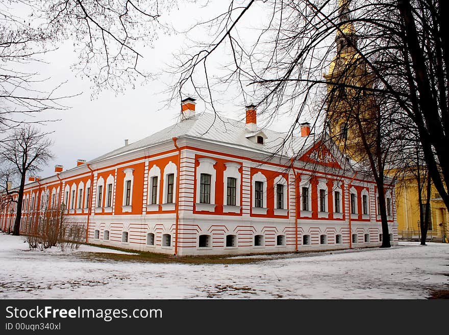 Beautiful old building. St.-Petersburg, Russia. March 2008