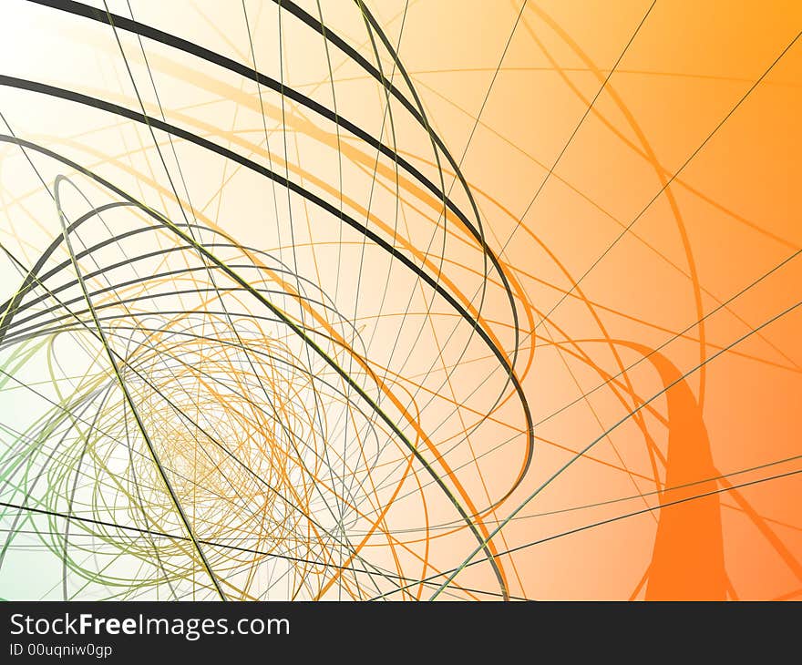 Abstract 3d wallpaper with lines and gradient