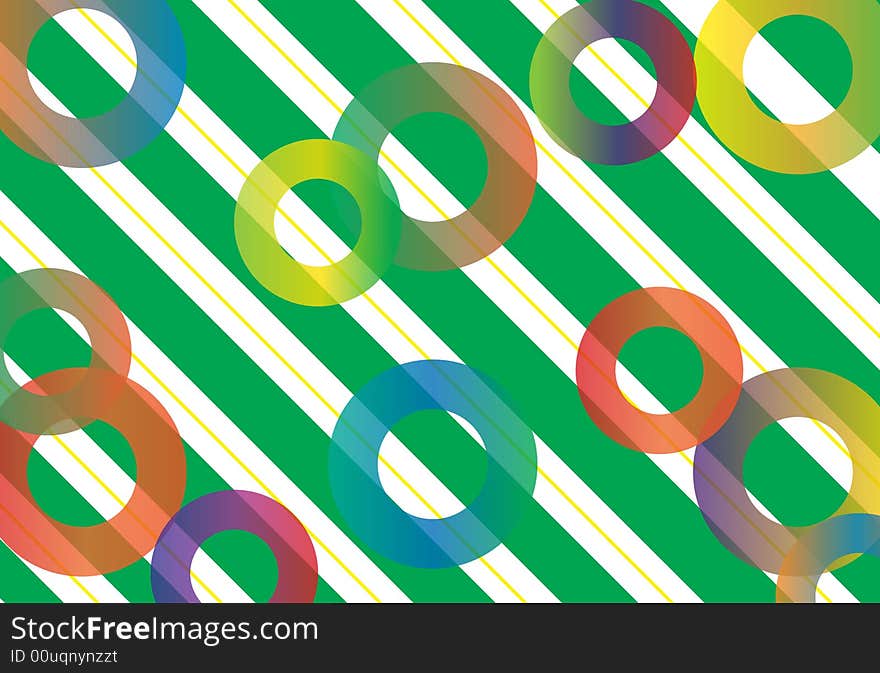 Green Diagonals Color Circles