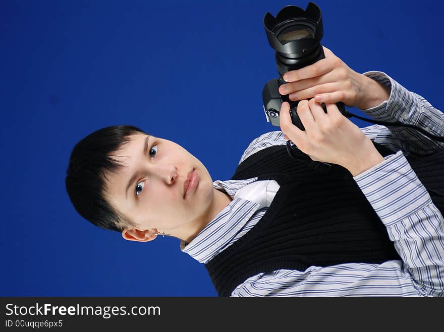 Portrait of an young photographer