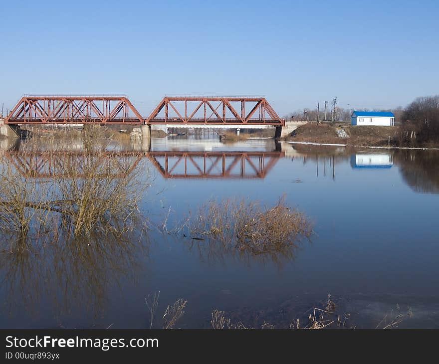 High water on small river