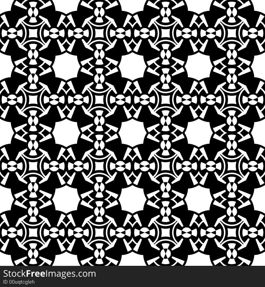 Abstract seamless black-and-white pattern - graphic illustration. Abstract seamless black-and-white pattern - graphic illustration