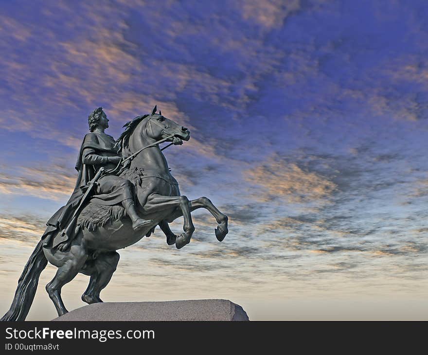 Monument of Peter the First - St.Petersburg , Russia. Monument of Peter the First - St.Petersburg , Russia