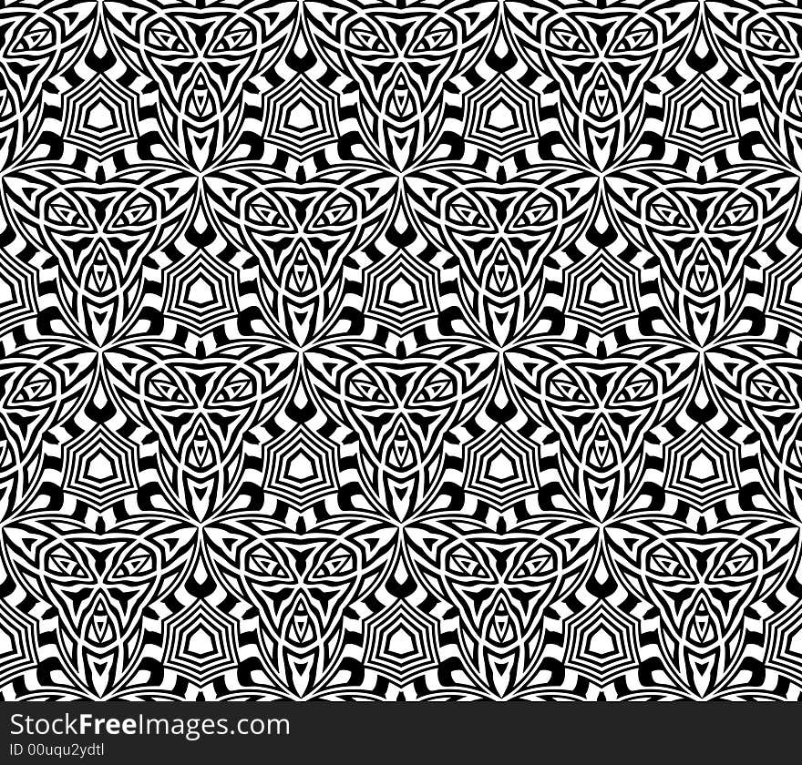 Abstract seamless black-and-white pattern - graphic illustration. Abstract seamless black-and-white pattern - graphic illustration