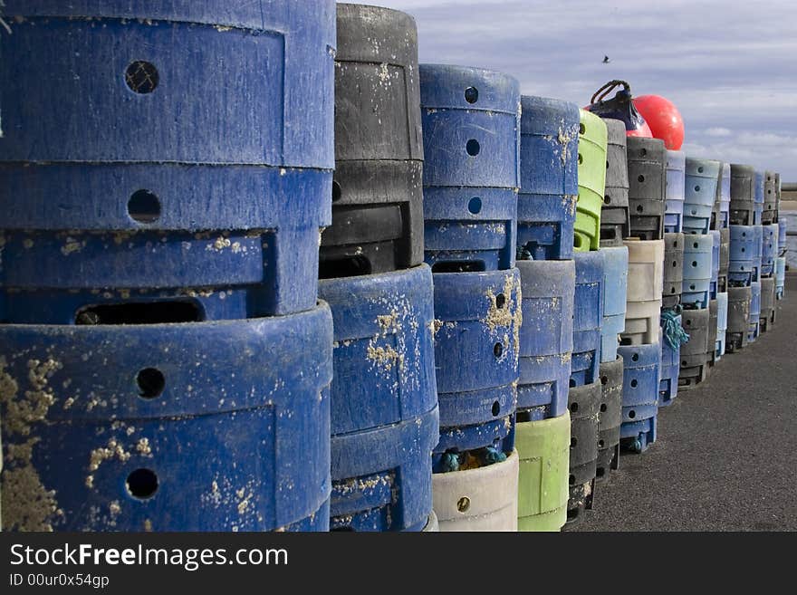 Lobster trap stacks