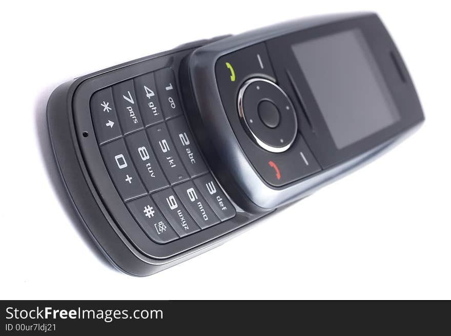 Modern mobile phone isolated