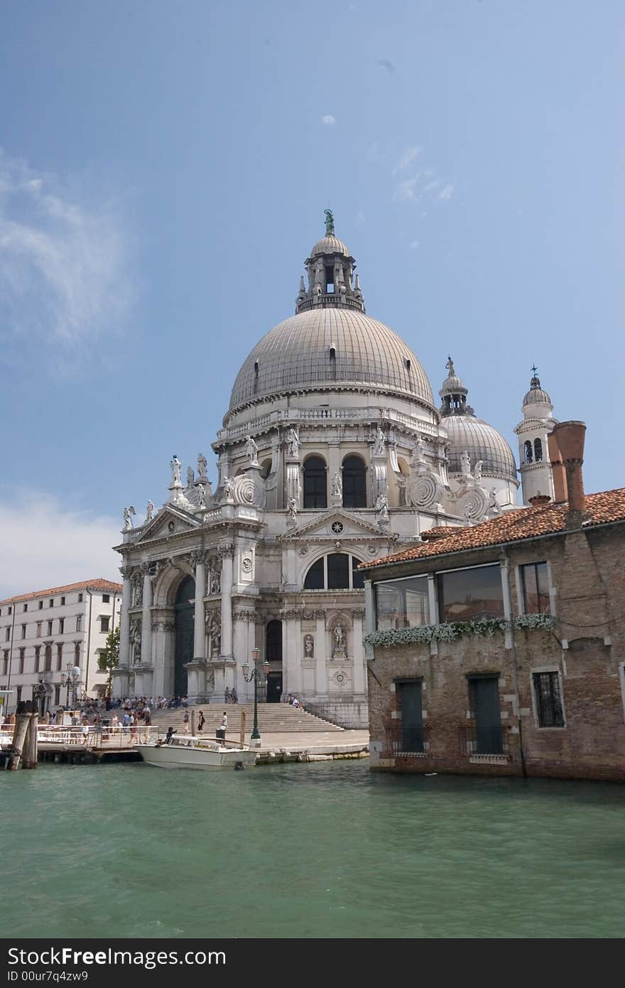 A view of the gran canal in venice. A view of the gran canal in venice