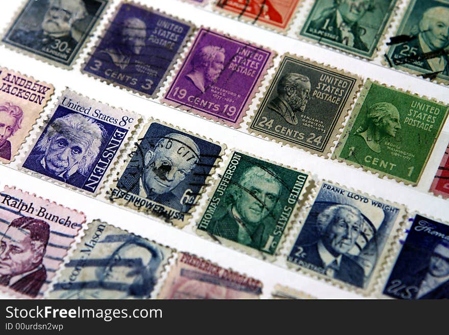 Famous Americans in Postage Stamps