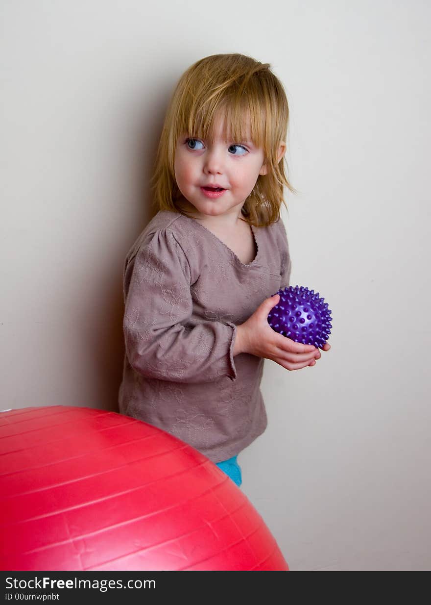 Girl with a  ball