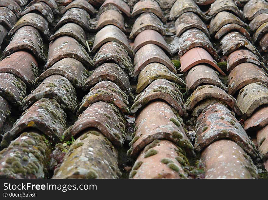 Old roof in Motovun Istria