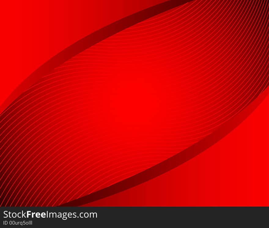 Cool red waves, editable vector illustration, look for more great images in my gallery