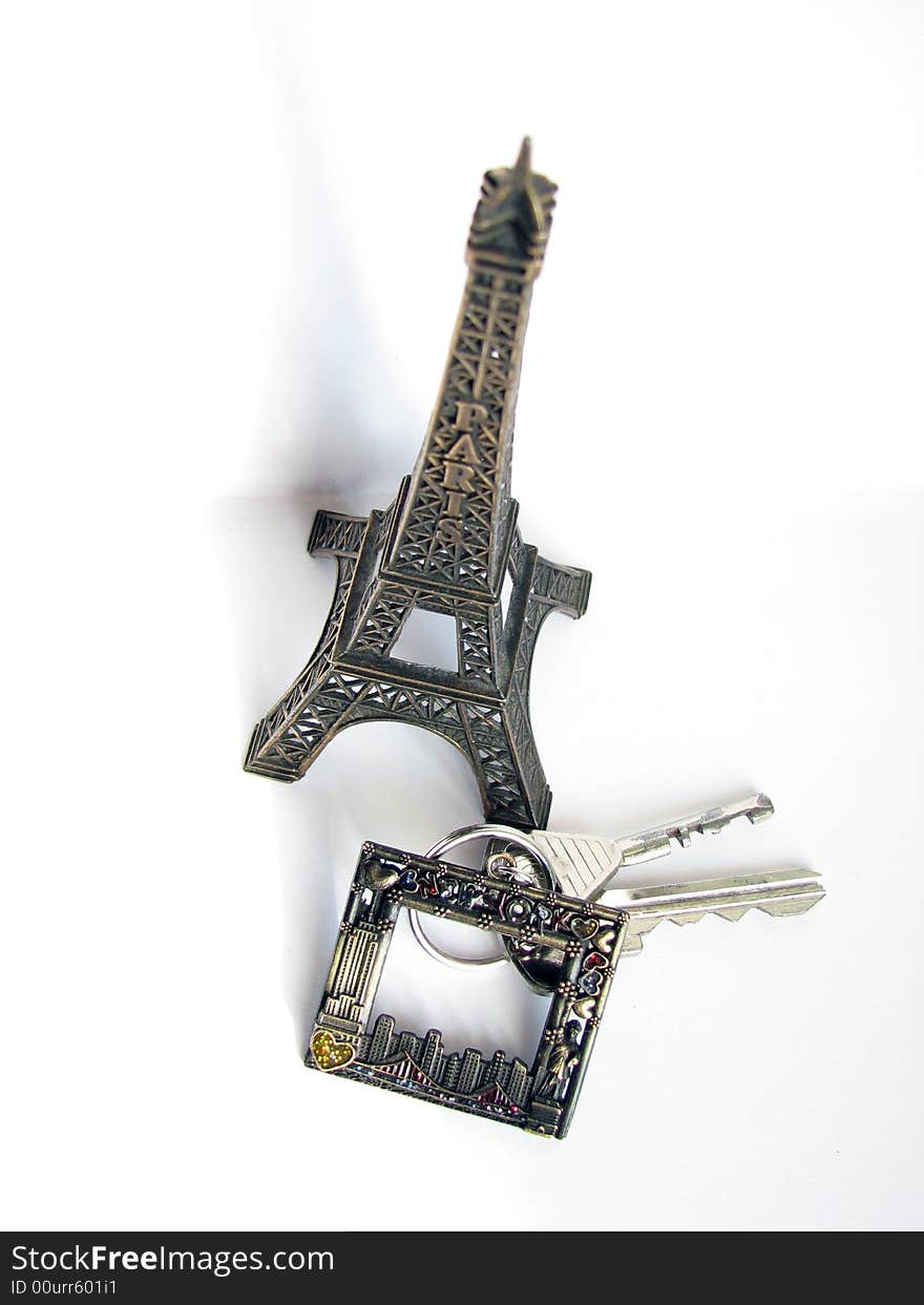 Metal french tower and keys