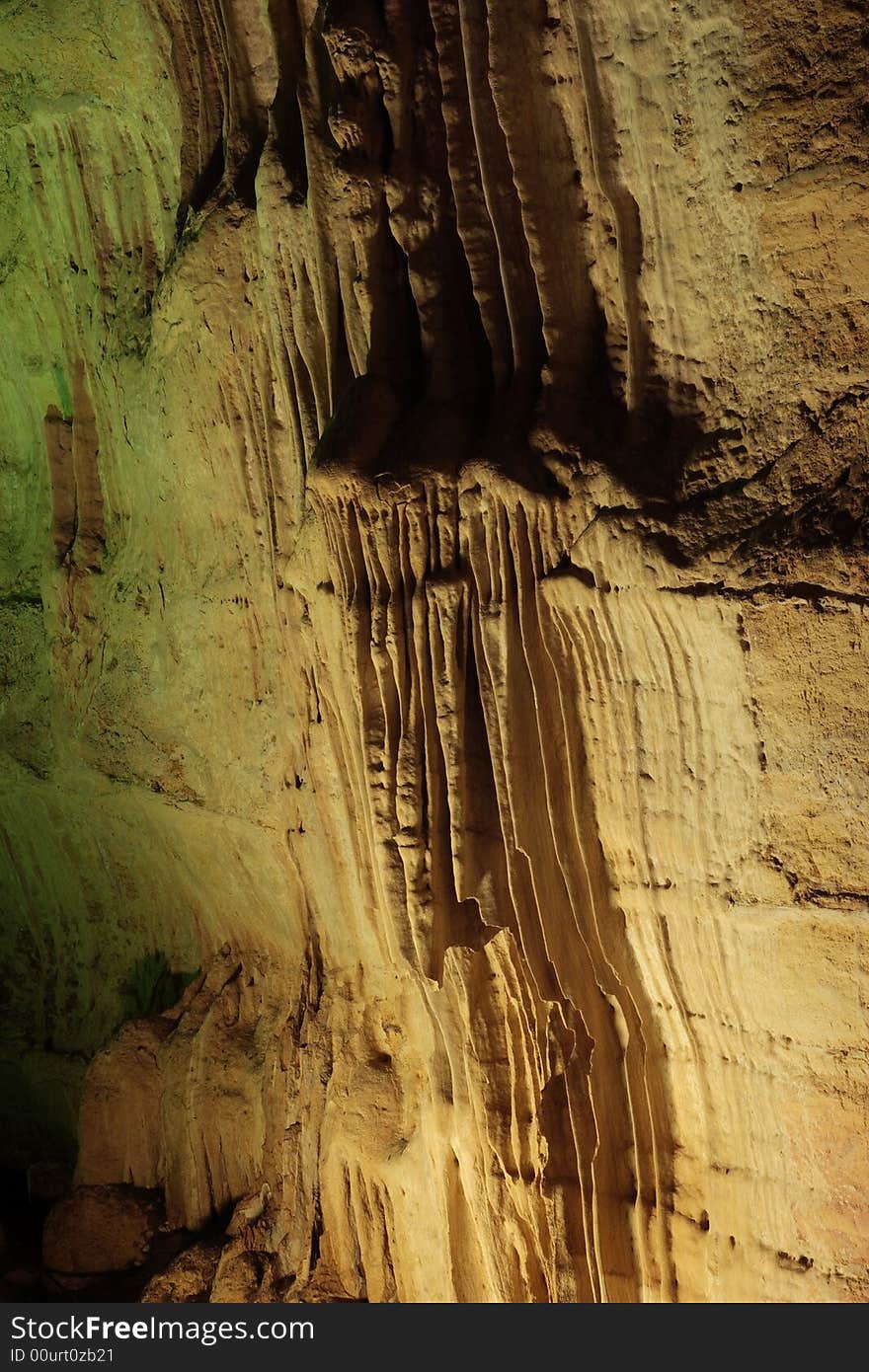 Cave wall along the Natural Entrance Tour - Carlsbad Caverns National Park