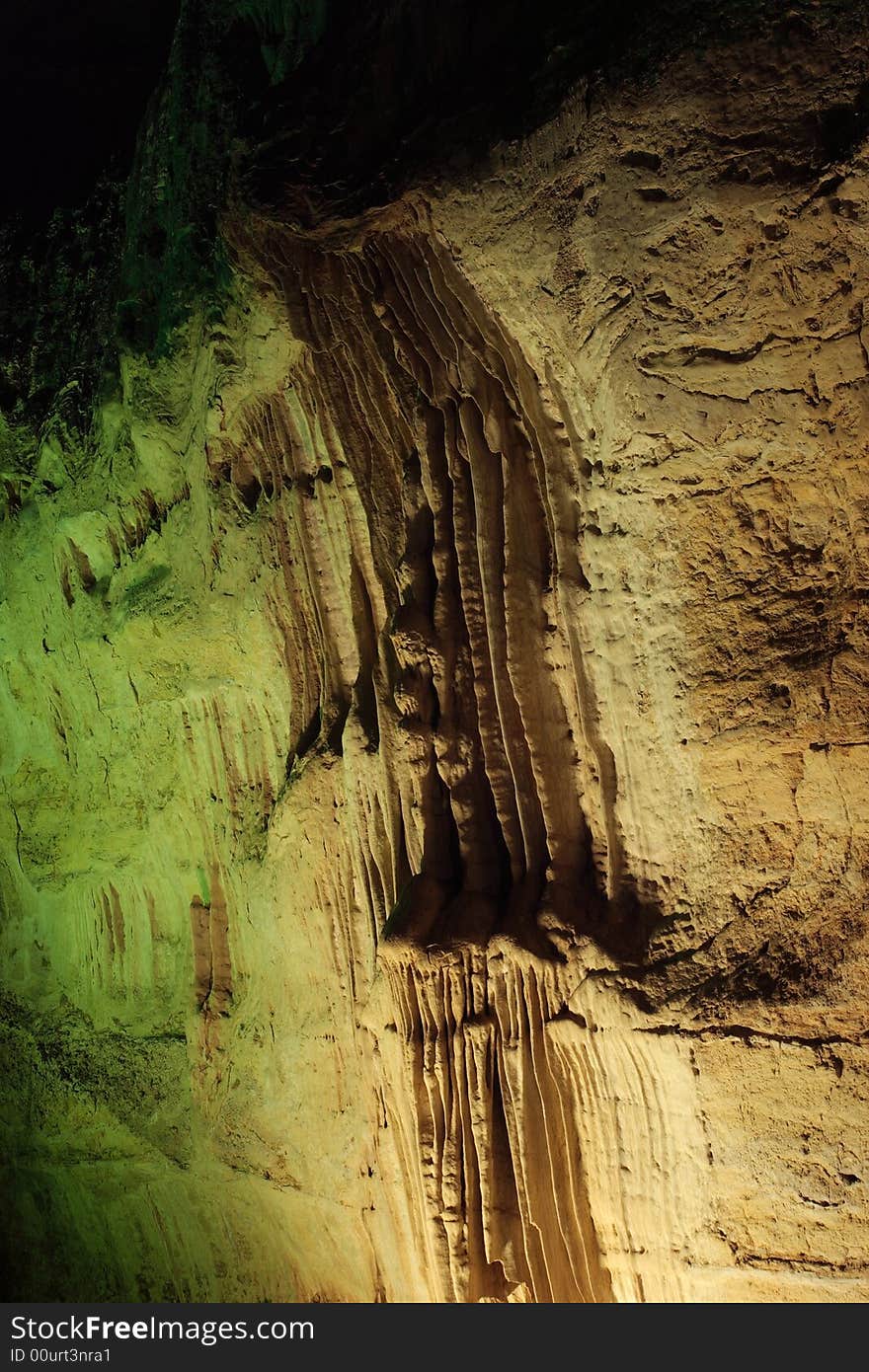 Cave wall along the Natural Entrance Tour - Carlsbad Caverns National Park