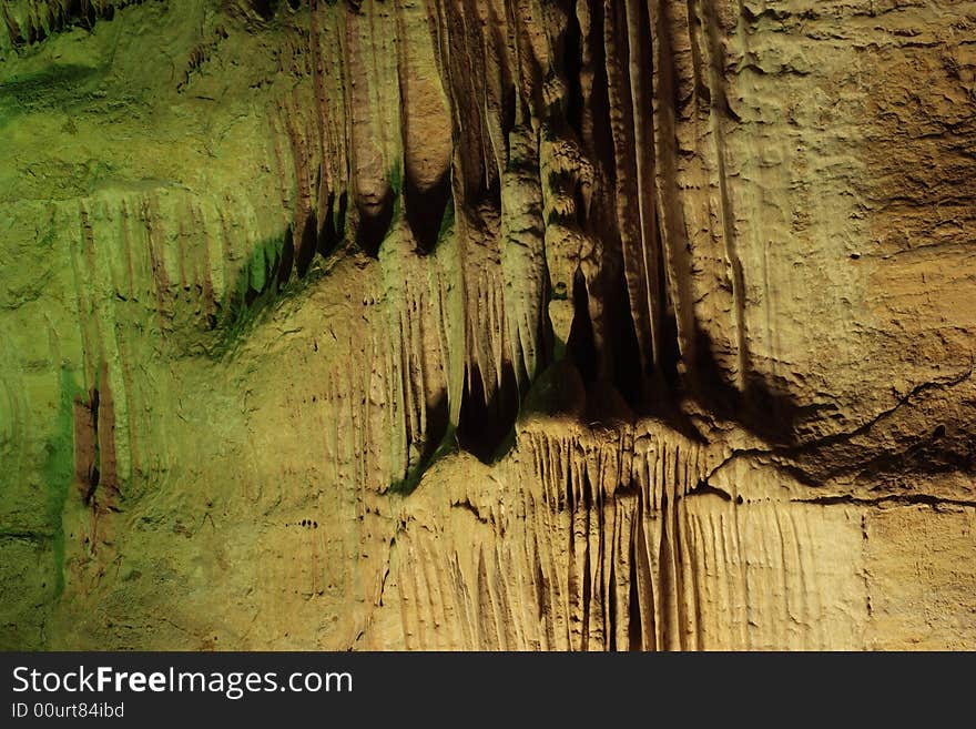 Cave wall along the Natural Entrance Tour - Carlsbad Caverns National Park