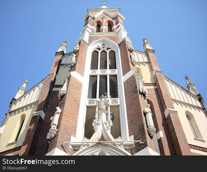 The tower-bell of a nice church in Milan. The tower-bell of a nice church in Milan