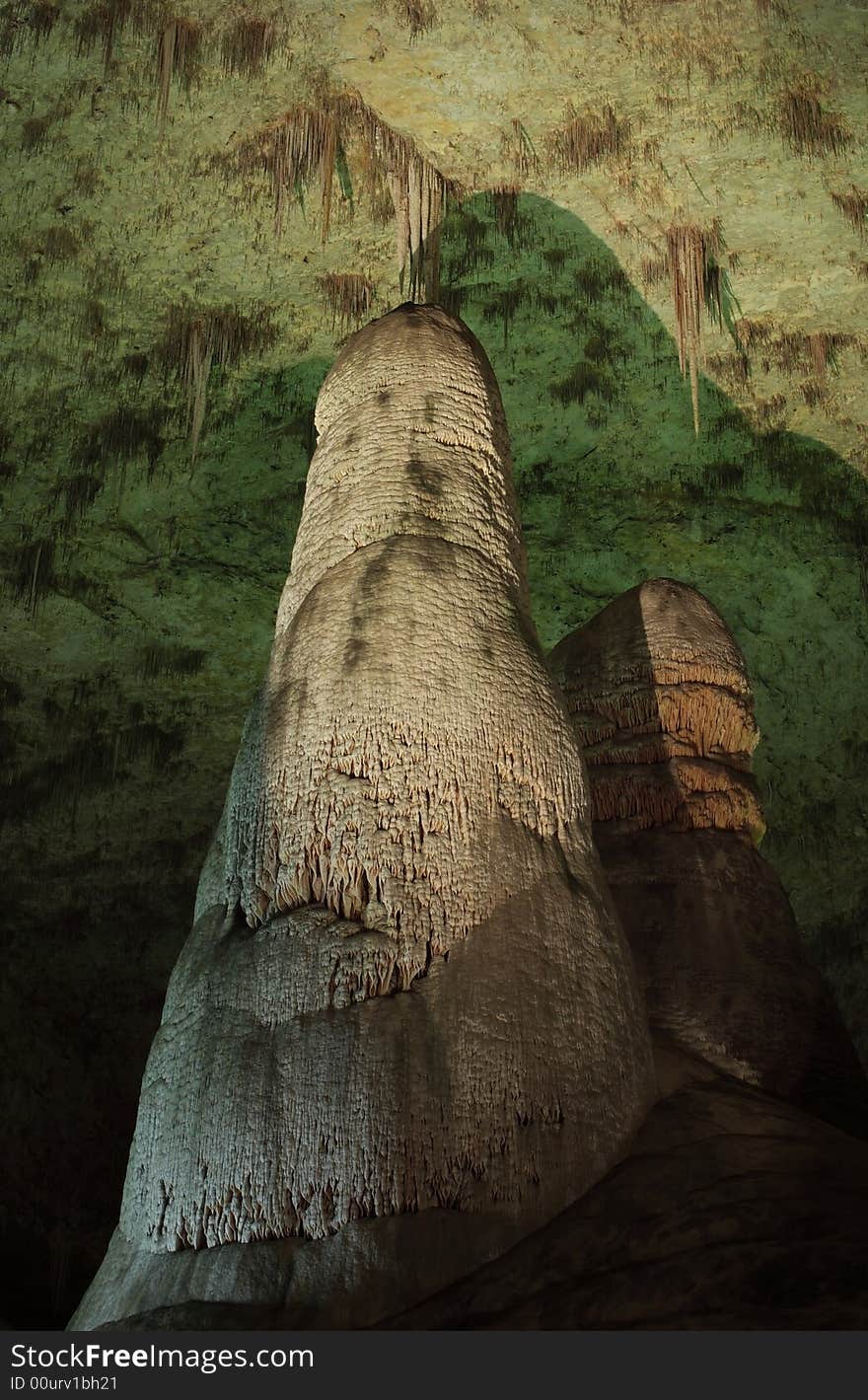 Twin Domes in the Hall of Giants along the Big Room Tour - Carlsbad Caverns National Park