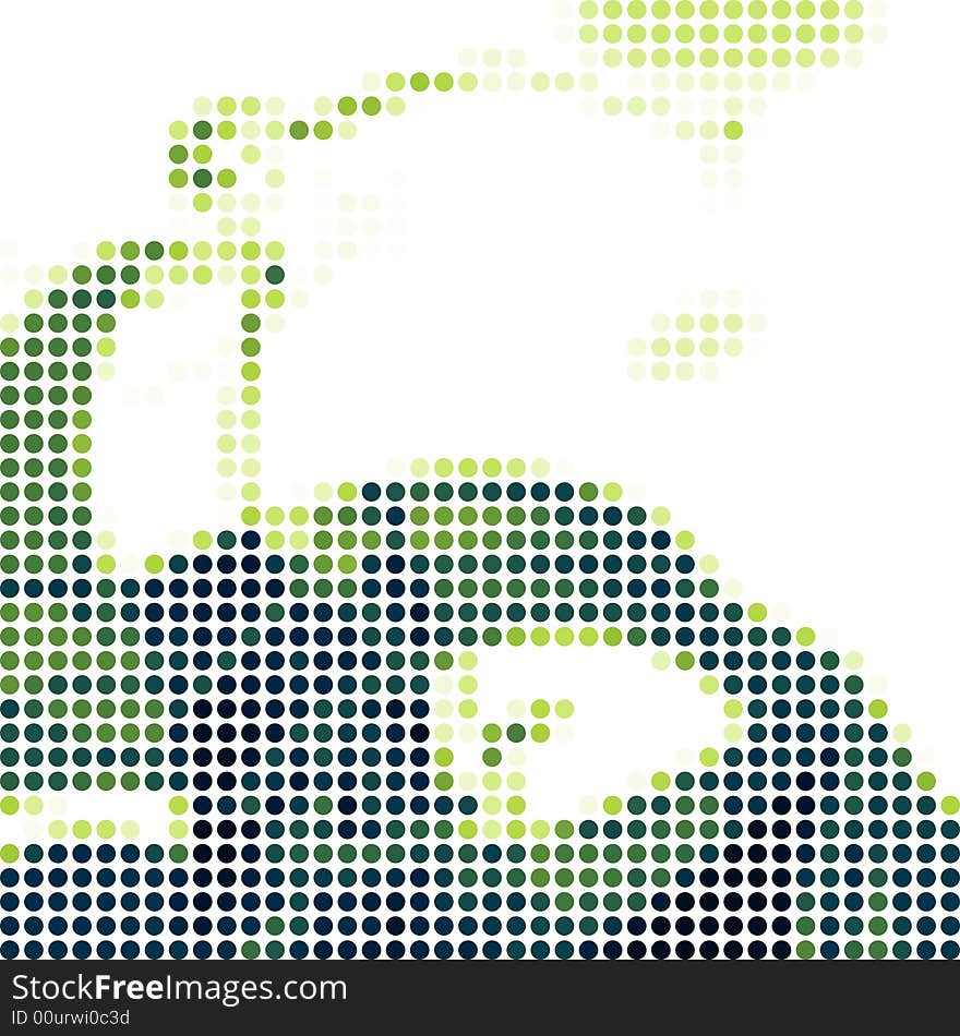 Abstract design, background with green dots. Abstract design, background with green dots.