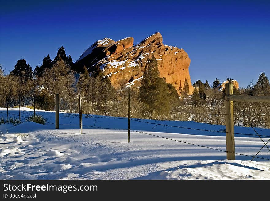 Colorado WInter Landscape In Snow