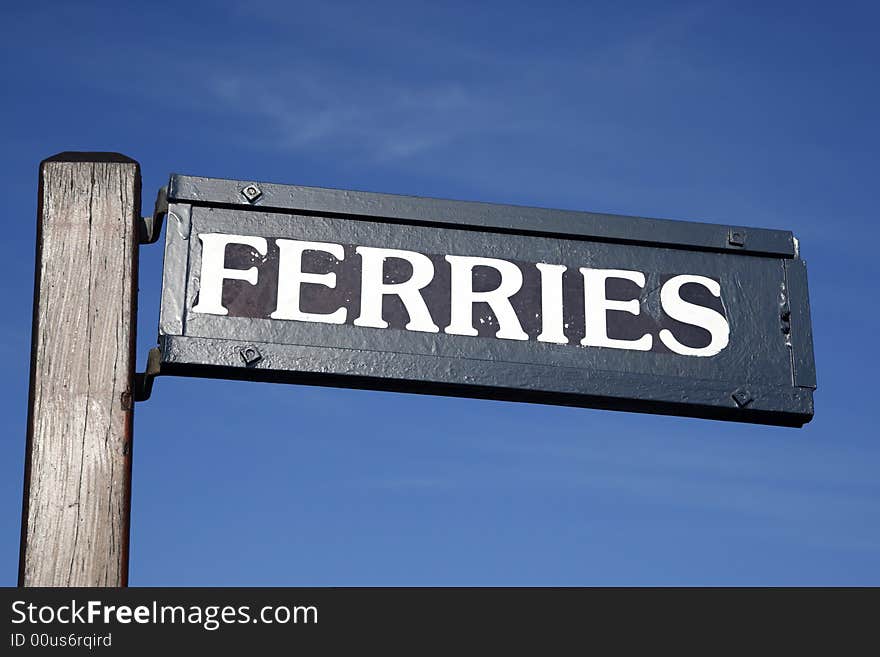 Ferries sign at knysna quays knysna garden route western cape province south africa