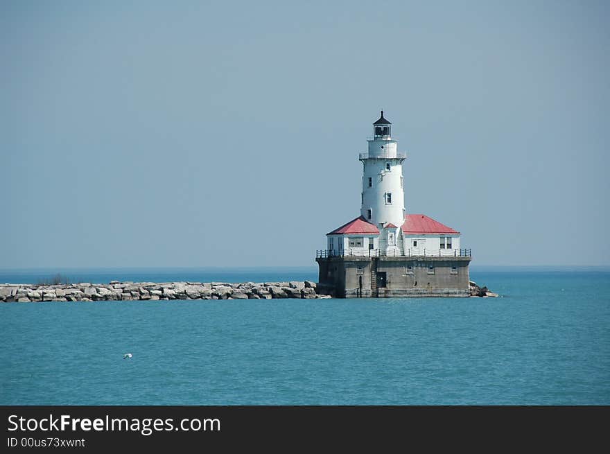 A light house at sea