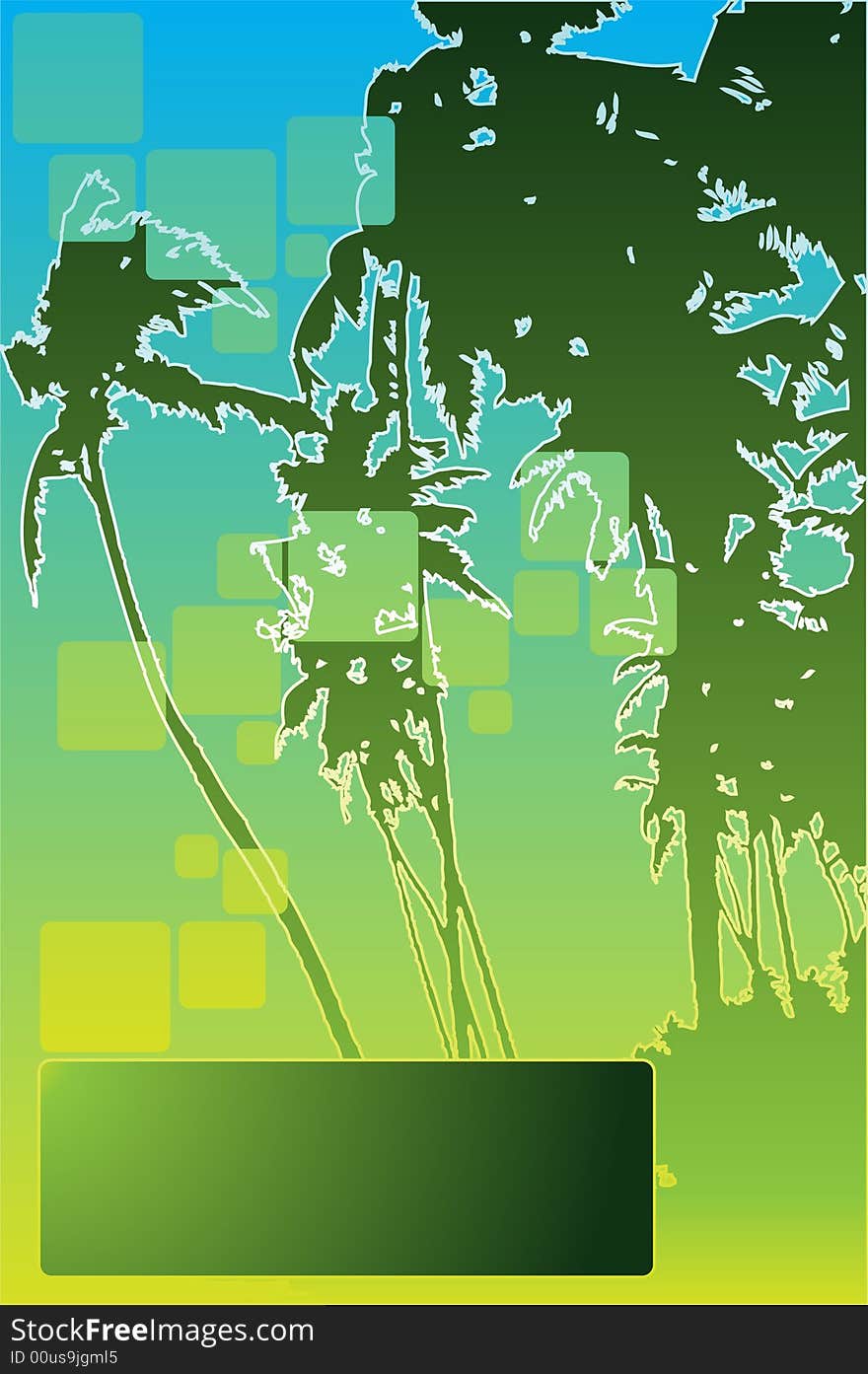 Palm Beach Advertisement Vector