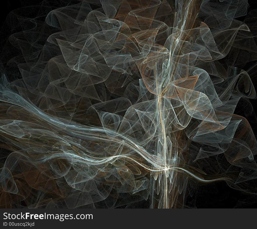 a smoke fractal, computer generated