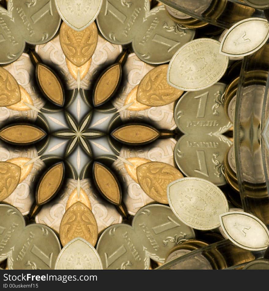 Abstract illustration with money. Design.