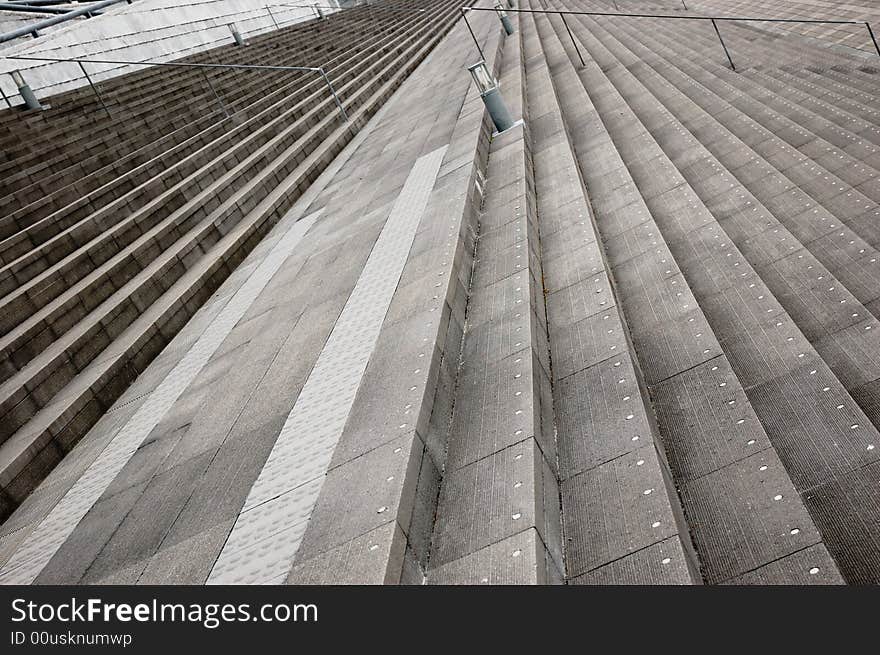 Concrete outdoor stair, urban space