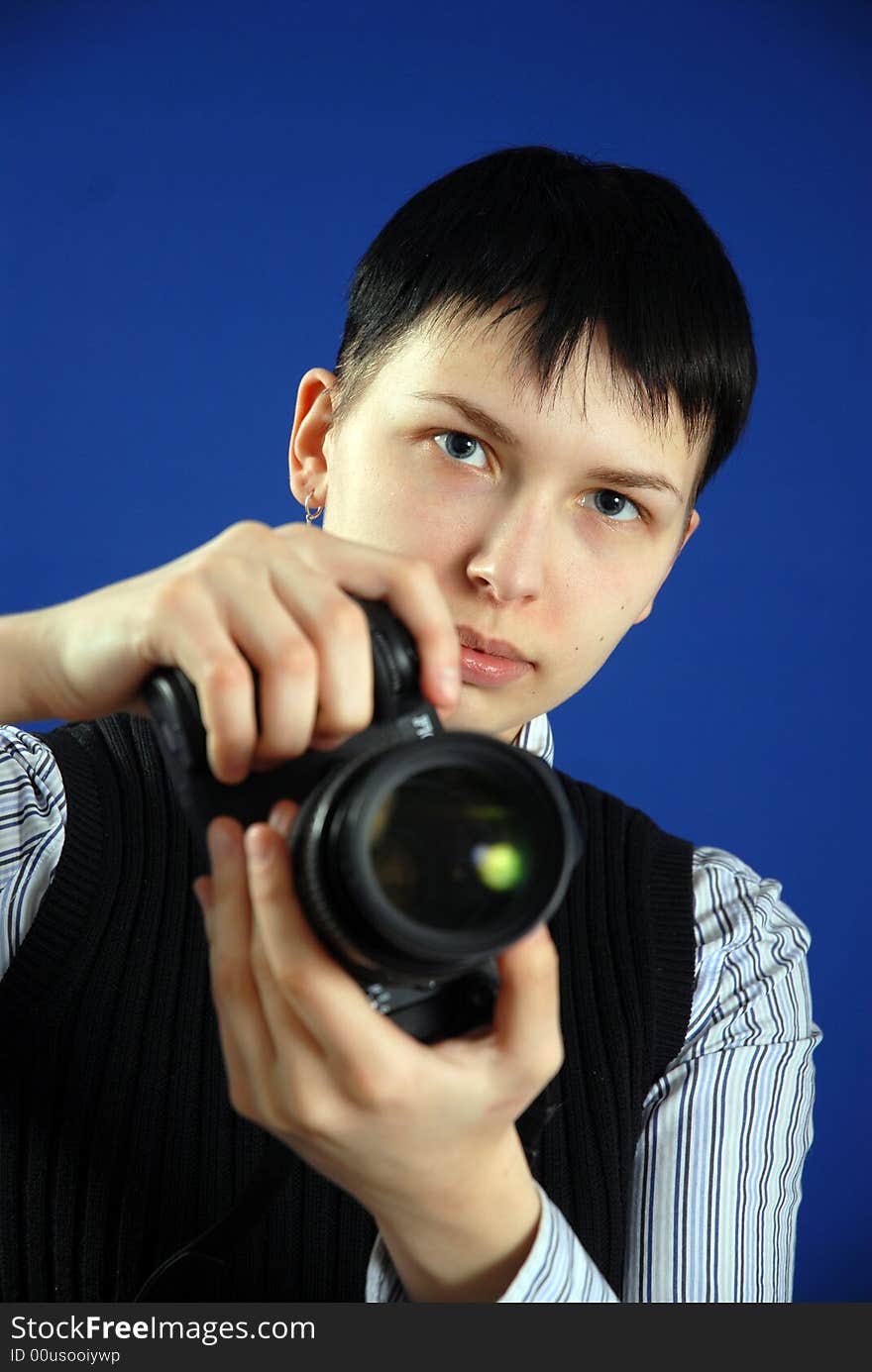 Portrait of an young photographer