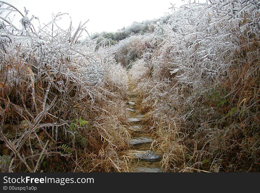 Hill Road,west of China's winter.