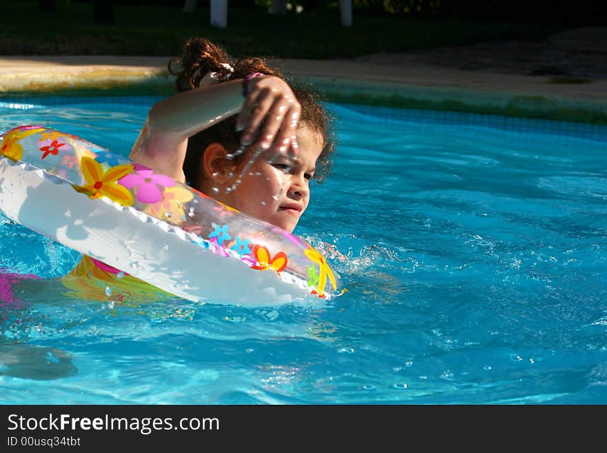 Swimming girl