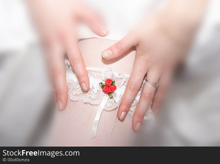 Garter, wedding, pleasure, romanticism, female secret, admiration, grace, elegance, beauty, splendour, a celebration