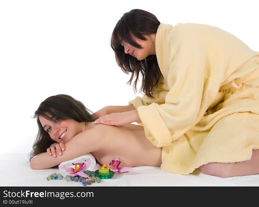 Relax massage to the girl