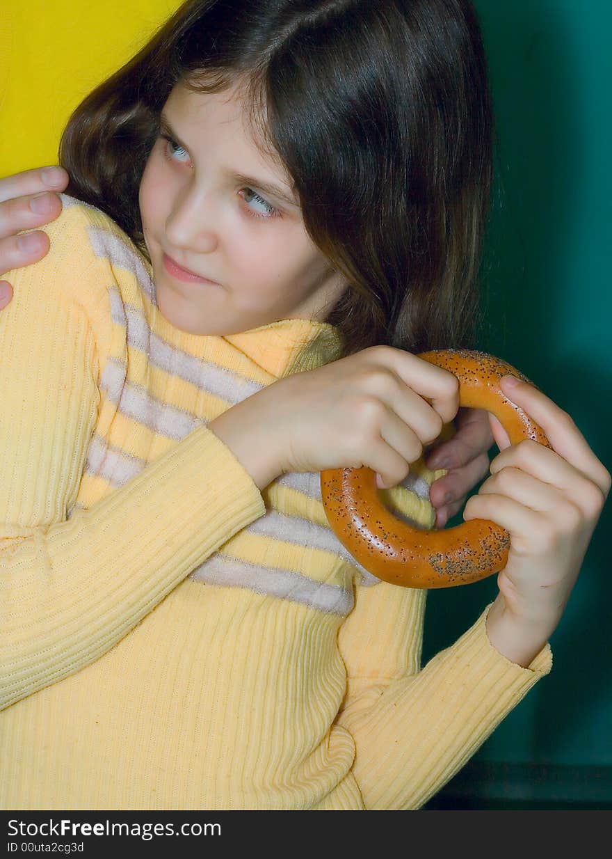 Girl with cookie