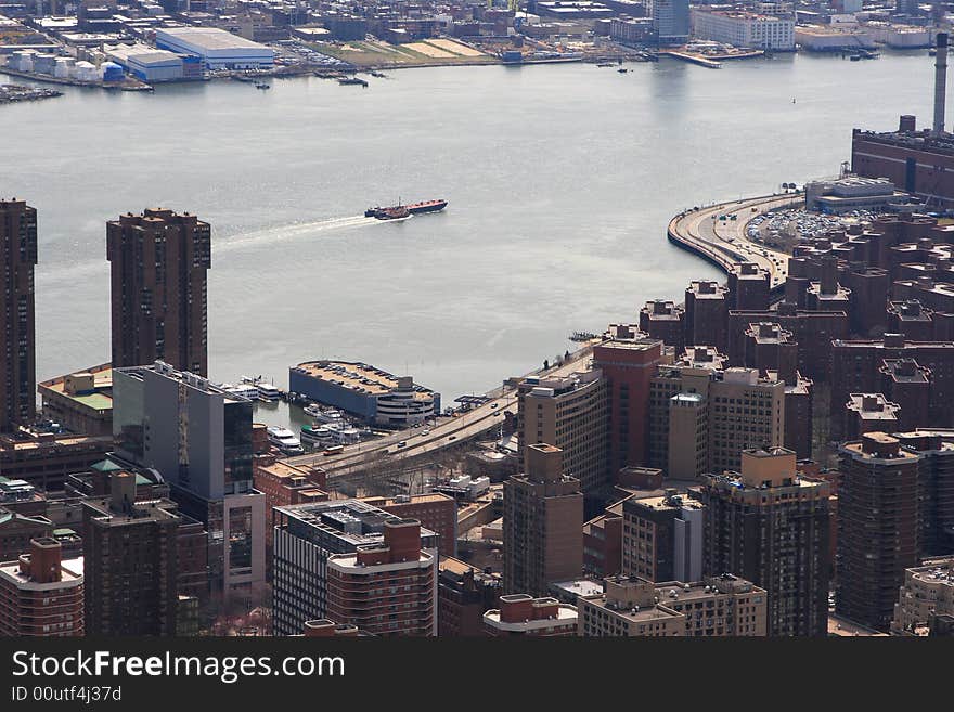 Panoramic view of the New York City skyline. Panoramic view of the New York City skyline