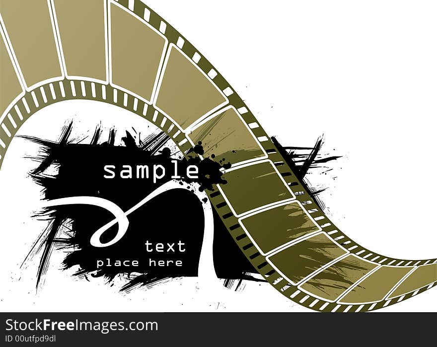 Editable film advertisement vector