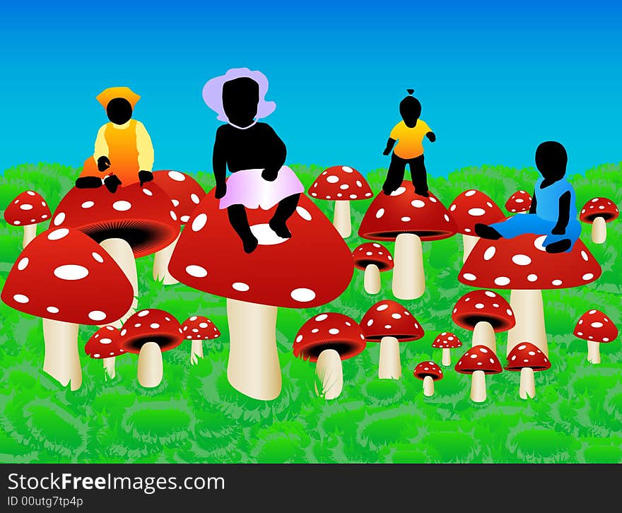 Kids and mushrooms