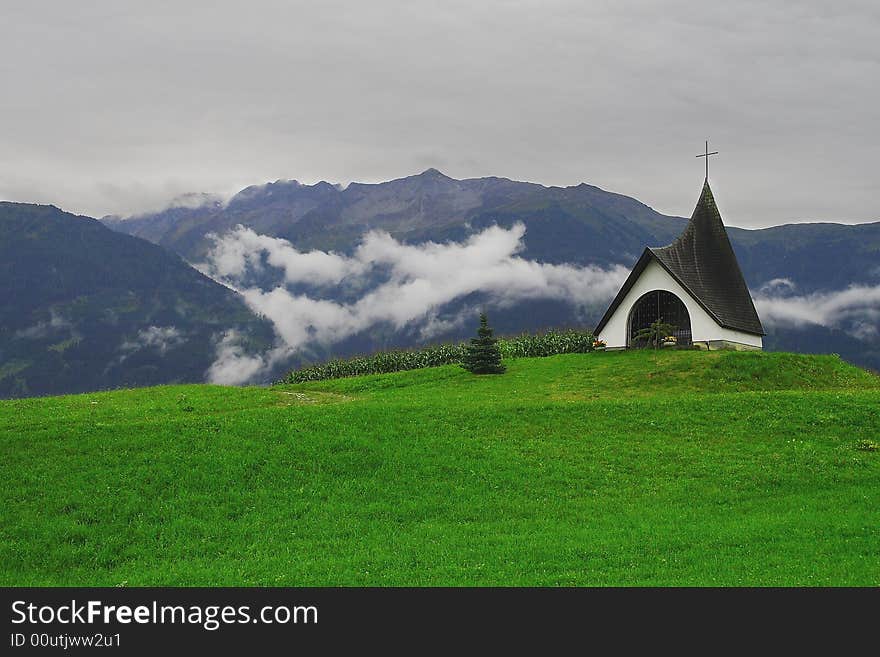 Chapel In Mountains