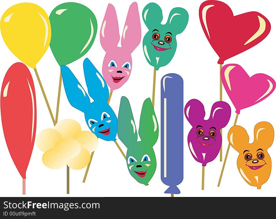 Different Color Balloons