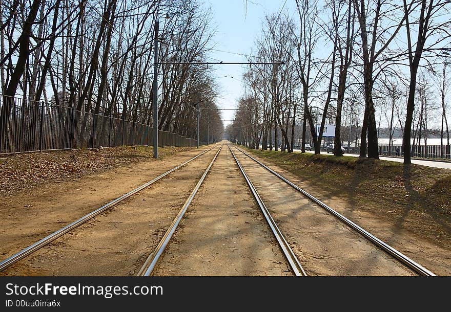 Tramway railroad in spring city