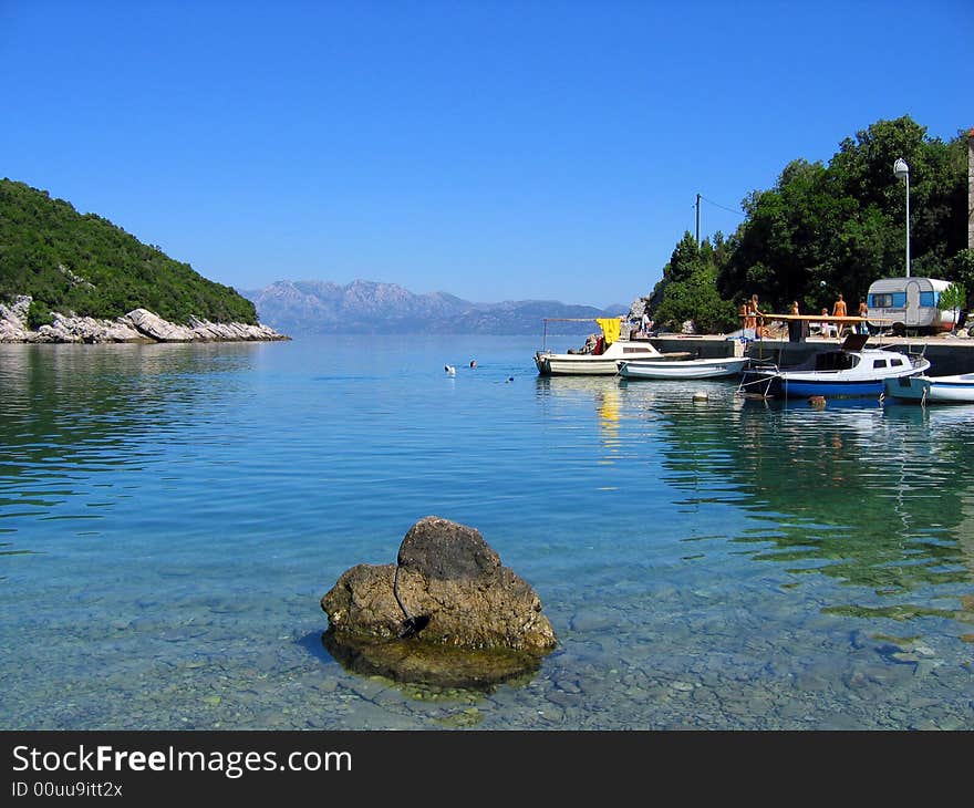 Lagoon on Croatian coast Adriatic sea. Lagoon on Croatian coast Adriatic sea